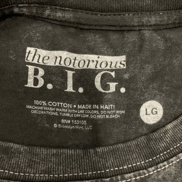 Acid‎ washed grey Biggie Smalls tee. - Picture 7 of 7
